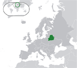 Где находится страна Белоруссия на мировой карте.