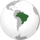 Где находится страна Бразилия на мировой карте.
