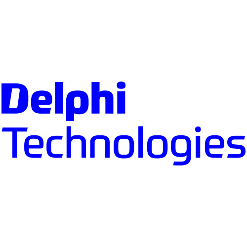 Логотип (эмблема, знак) аккумуляторов марки Delphi Technologies «Делфи Технолоджис»